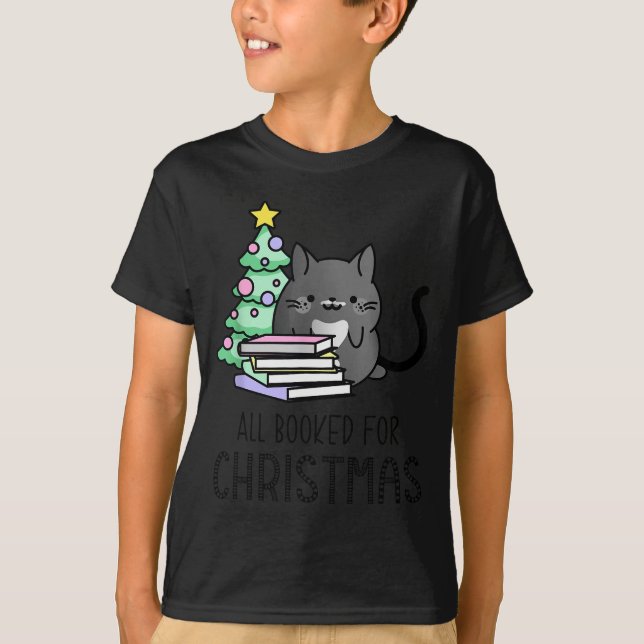 Camiseta All Booked For Christmas Cozy Mystery, Book Lovers (Anverso)