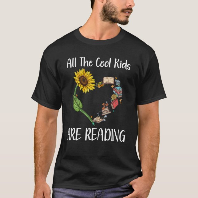 Camiseta All Cool Kids Are Reading Book Nerd Reading Teache (Anverso)