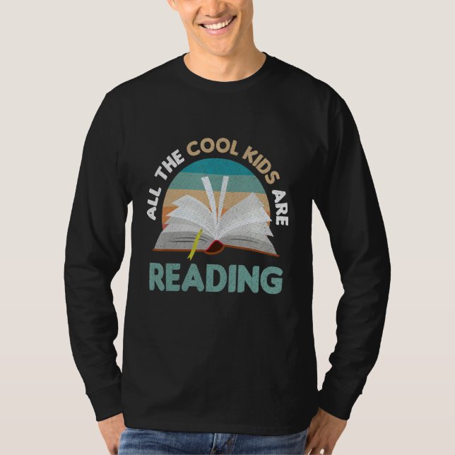 Camiseta All Cool Kids Are Reading Funny Reader Bookworm Bo (Anverso)