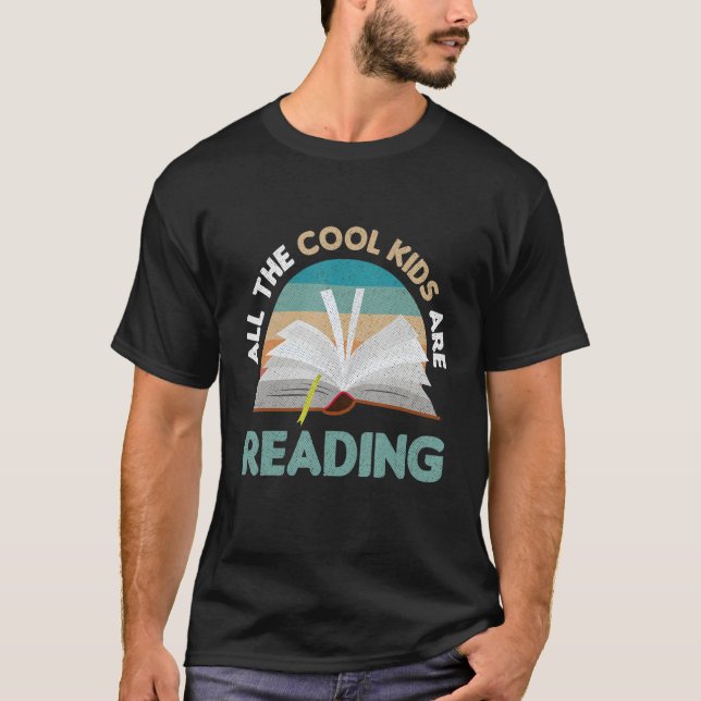 Camiseta All Cool Kids Are Reading Funny Reader Bookworm Bo (Anverso)