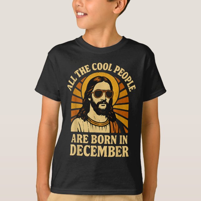 Camiseta All Cool People Are Born In December Birthday  (Anverso)