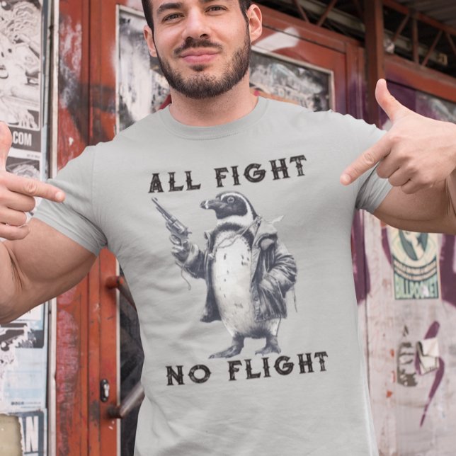 Camiseta All Fight No Flight Penguin with Gun (Subido por el creador)