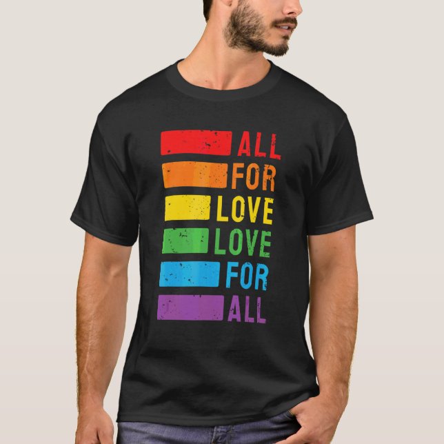 Camiseta All For Love Lgbt Pride (Anverso)