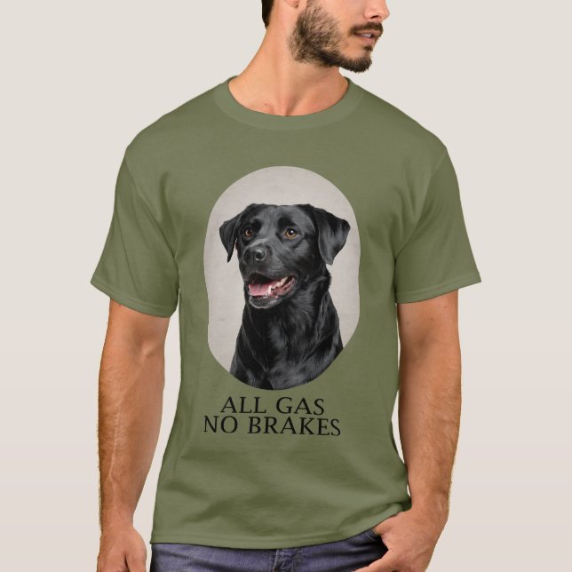 Camiseta All Gas No Brakes Black Lab Sporting (Anverso)