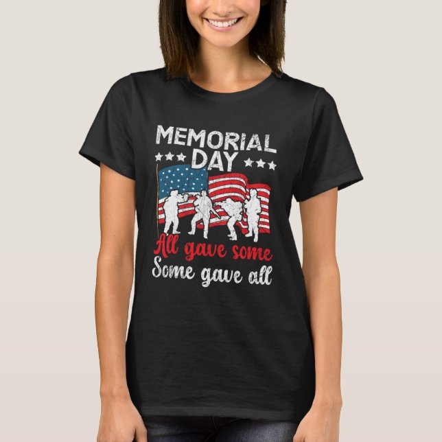 Camiseta All Gave Some Some Gave All USA Flag American Memo (Anverso)
