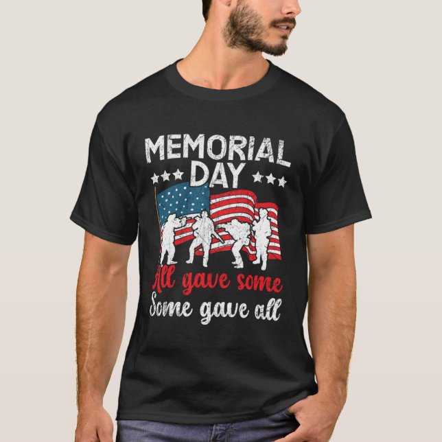 Camiseta All Gave Some Some Gave All USA Flag American Memo (Anverso)
