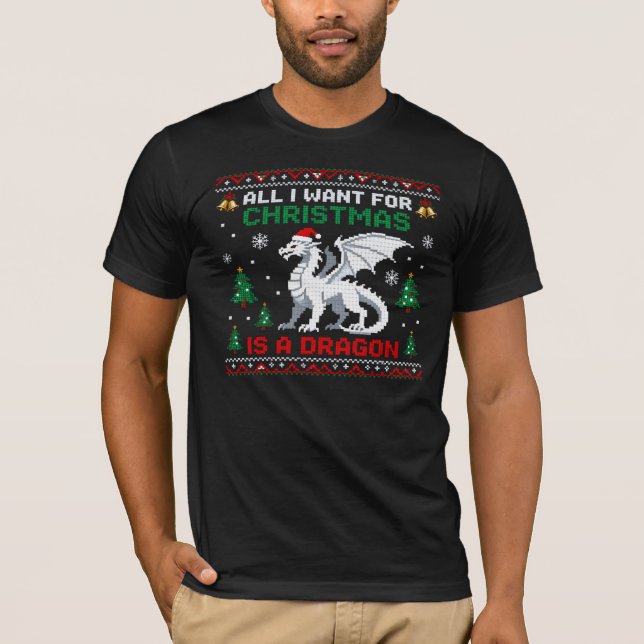 Camiseta All I Want For Christmas Is A Dragon (Anverso)
