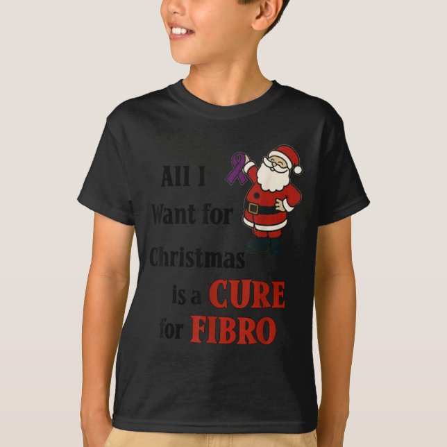 Camiseta All I Want For Christmas Is A For Fibro  (Anverso)