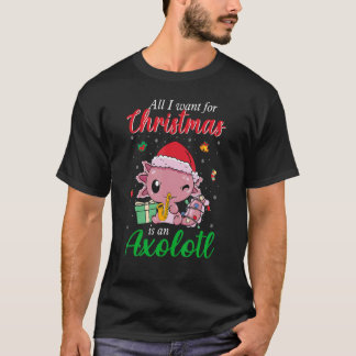 Camiseta All I want for Christmas is an Axolotl Christmas H