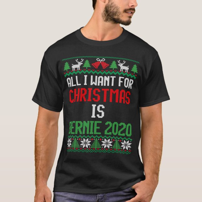 Camiseta All I want for Christmas is Bernie 2020 Bernie San (Anverso)