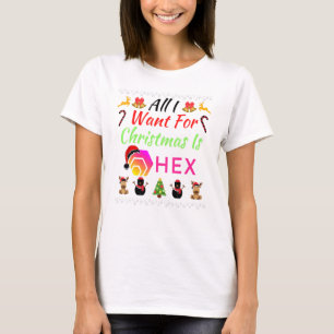 Camiseta All I Want For Christmas Is Hex Hodl Hex Hex Netwo