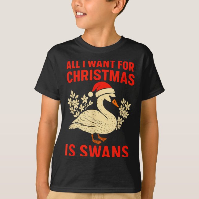 Camiseta All I Want For Christmas Is Swans Ugly Xmas Sweate (Anverso)