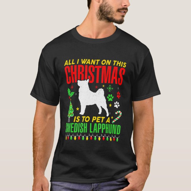 Camiseta All I Want On This Christmas Is To  A Swedish Lapp (Anverso)