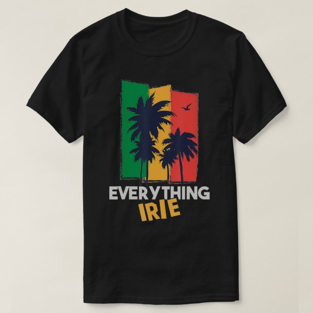 Camiseta All Irie Reggae Tema jamaiquino (Diseño del anverso)