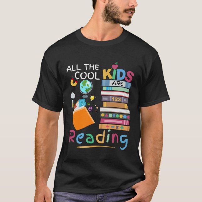 Camiseta All Kids Are Reading Retro Read Book  Boys Girls (Anverso)