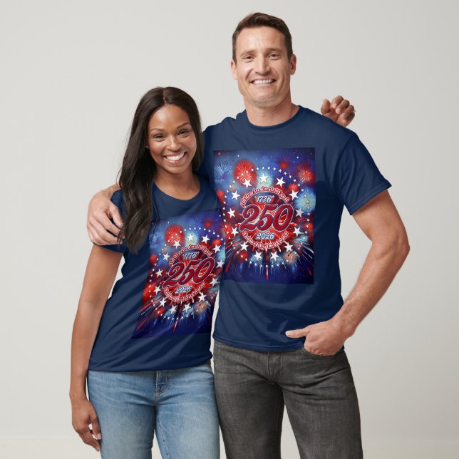 Camiseta  All Men Are Created Graphic Fireworks Burst (Unisexo)