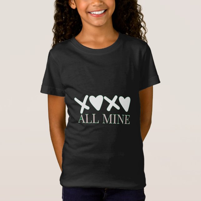 Camiseta ALL MINE XOXO Valentine Shirt - Minimal Love Desig (Anverso)