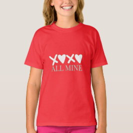 Camiseta ALL MINE XOXO Valentine Shirt - Minimal Love Desig