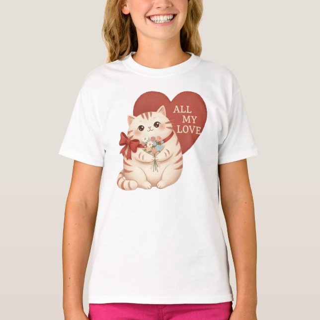 Camiseta All My Love Tabby Cat (Anverso)