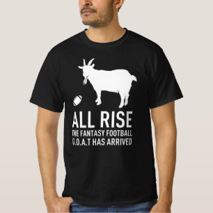 Camiseta All Rise Fantasy Football GOAT - Campeón de la Li