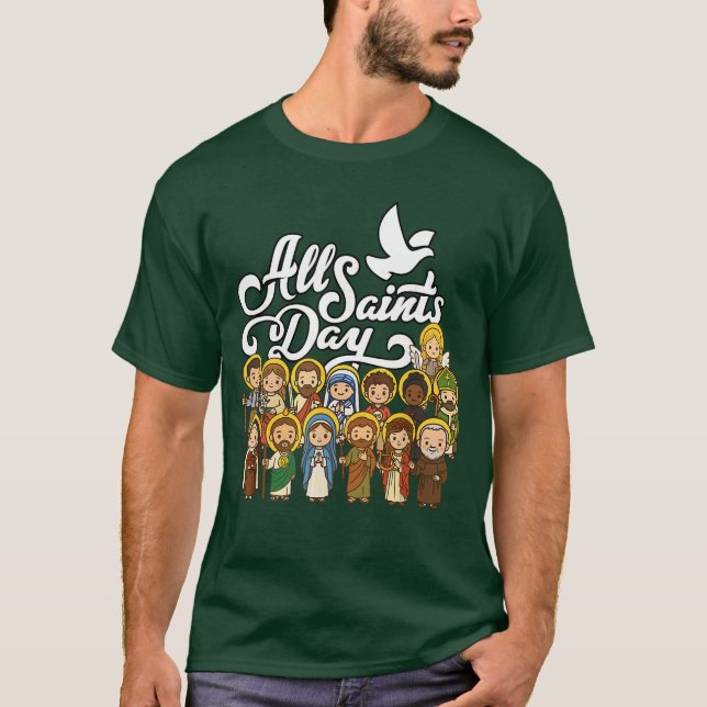 Camiseta All Saints Day Catholic St Joseph Mary Therese Mic (Anverso)
