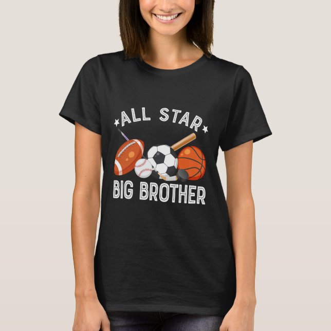 Camiseta All Star Big Brother Of The Birthday Sketll Soccer (Anverso)