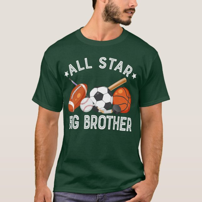 Camiseta All Star Big Brother Ofhe Birthday Basketball Socc (Anverso)
