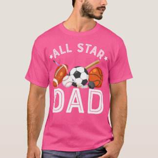 Camiseta All Star Dad Of The Birthday Boy Basketball Soccer