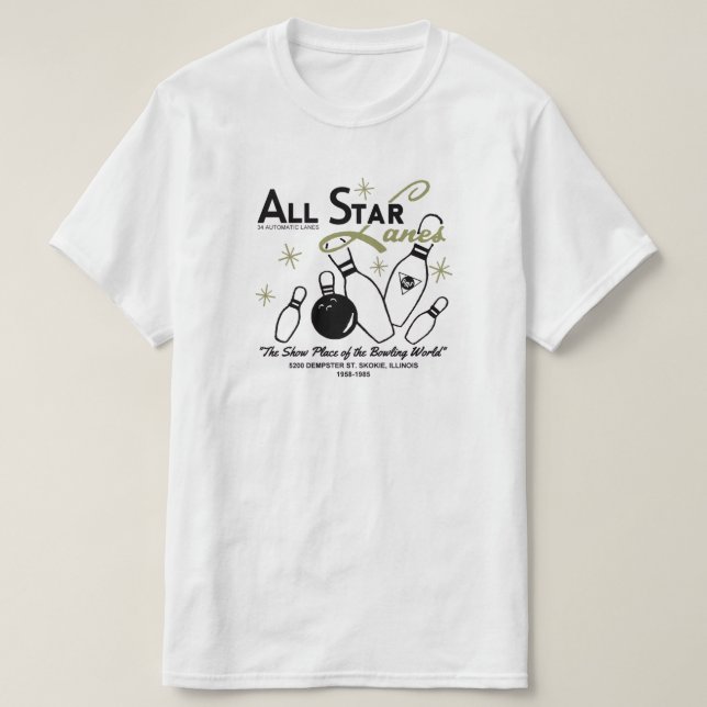 Camiseta All Star Lanes, Skokie, Illinois (Diseño del anverso)