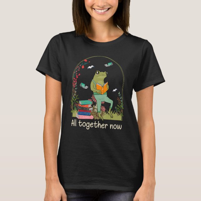 Camiseta All Together Now Summer Reading 2023 Cute Frog Rea (Anverso)