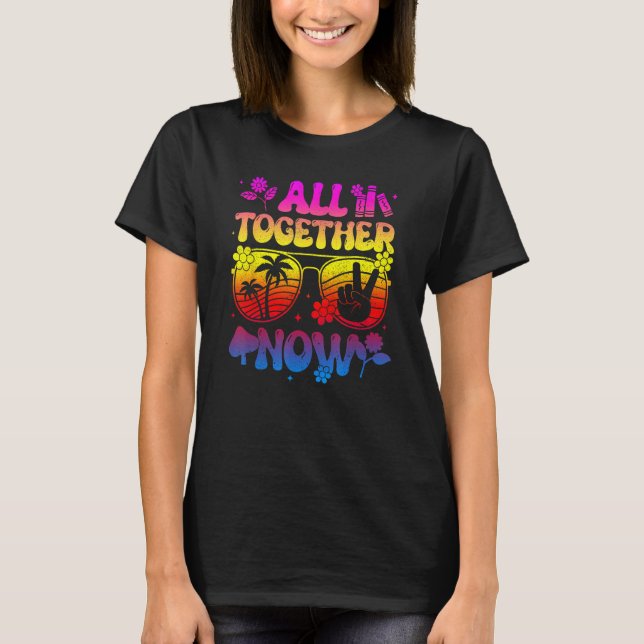 Camiseta All Together Now Summer Reading 2023 Groovy  Book (Anverso)