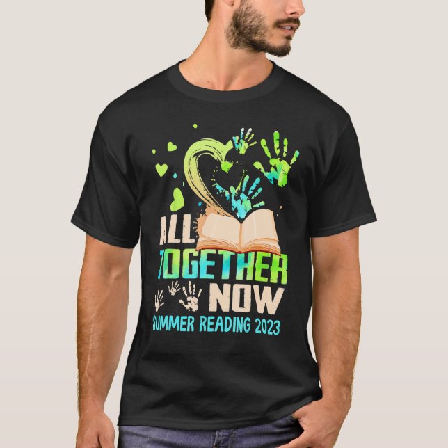 Camiseta All Together Now Summer Reading 2023 Library Books (Anverso)