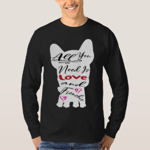 Camiseta All You Need Is Love And A Frenchie Scoop