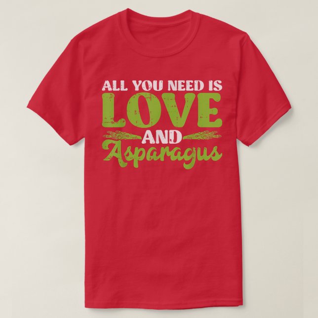 Camiseta All You Need Is Love And Asparagus  (Diseño del anverso)