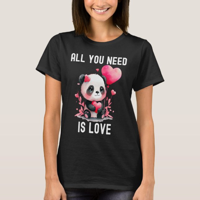 Camiseta All you need is love Matching with heart Valentine (Anverso)