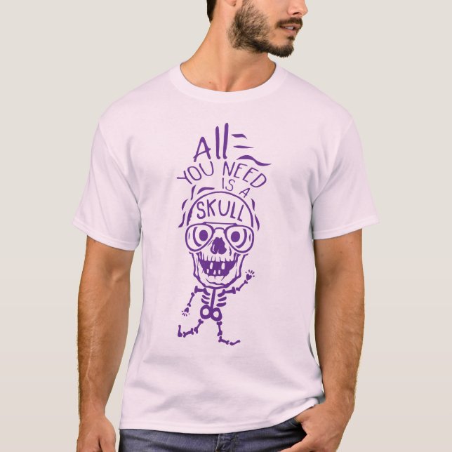 Camiseta all you need skull citation halloween petite tete  (Anverso)