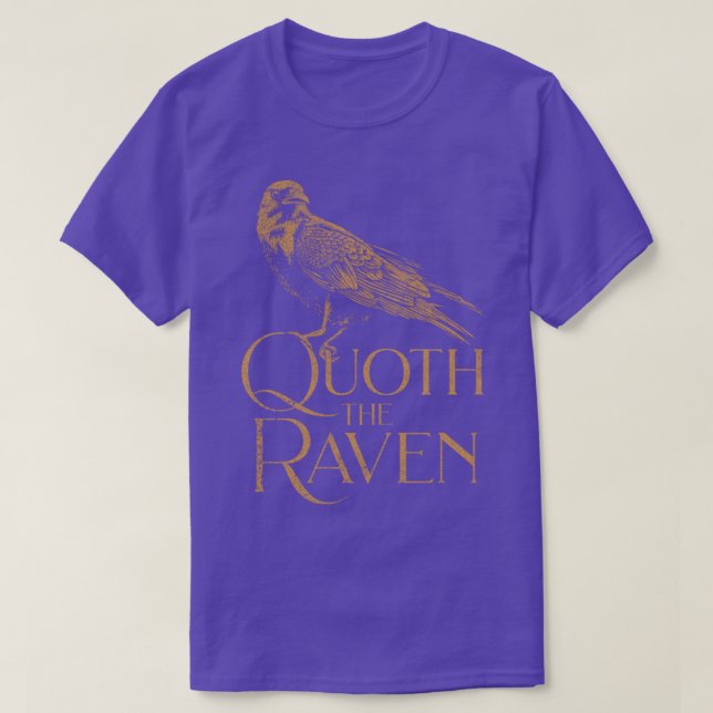 Camiseta Allan Poe The Raven TShirt Allan Poe Quoth The Rav (Diseño del anverso)