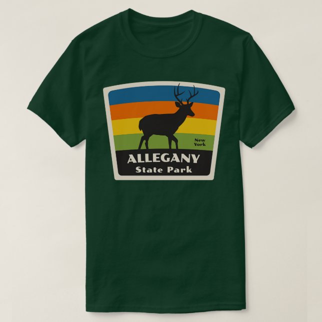 Camiseta Allegany State Park New York Roaming Deer (Diseño del anverso)
