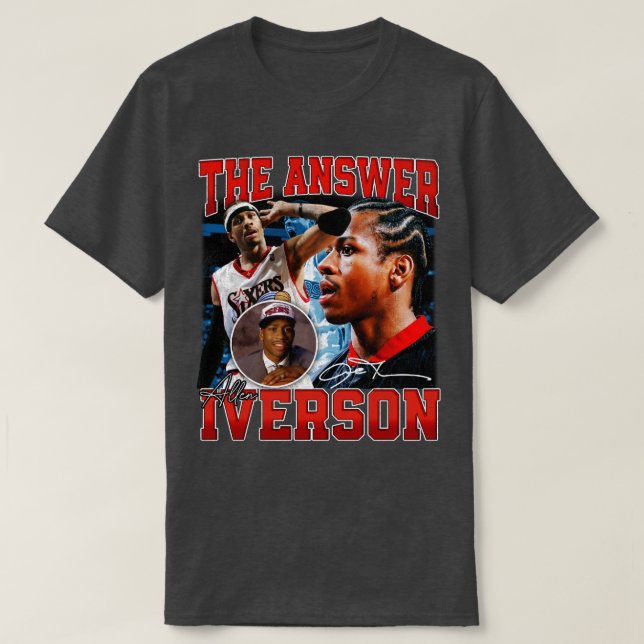 Camiseta Allen Iverson La Respuesta Vint Firma De Baloncest (Diseño del anverso)