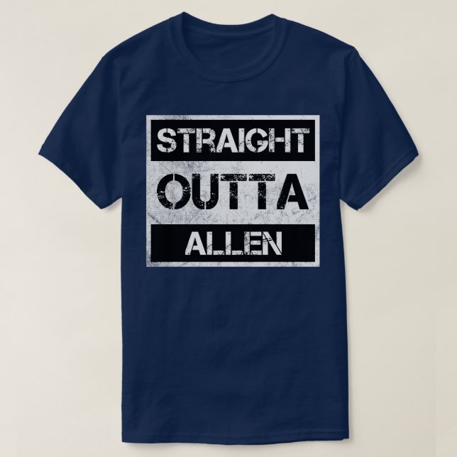 Camiseta Allen Texas Vintage Straight Outta Allen (Diseño del anverso)