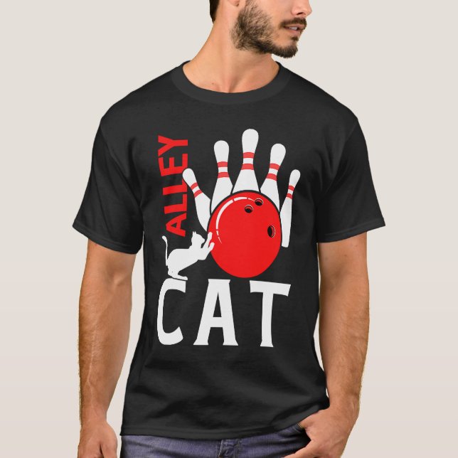Camiseta Alley Cat  Bowler Bolos (Anverso)