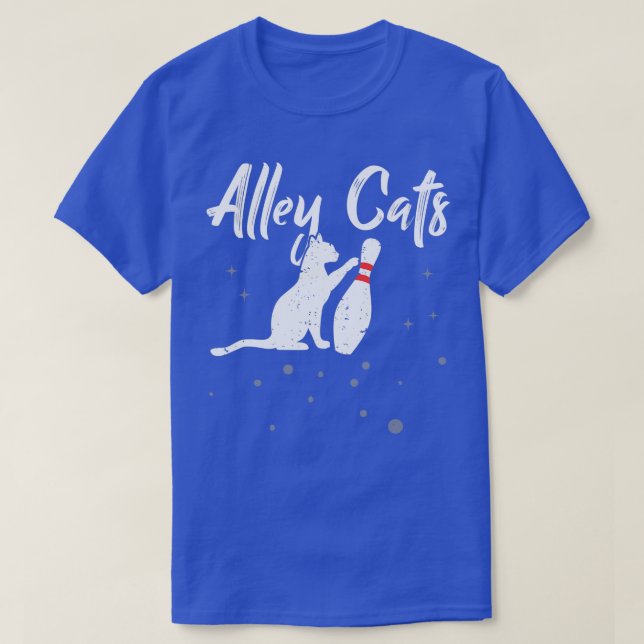 Camiseta Alley Cat Funny Bowler Bowling  (Diseño del anverso)
