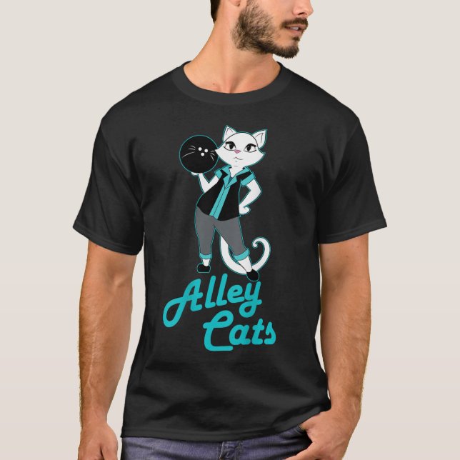 Camiseta Alley Cats Bowling Team Ladies Backside Print (Anverso)