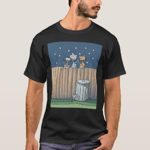 Camiseta Alley Cats en una valla