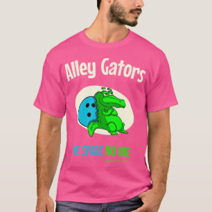 Camiseta Alley Gator Funny Bowling Team Bowler Pin Humor