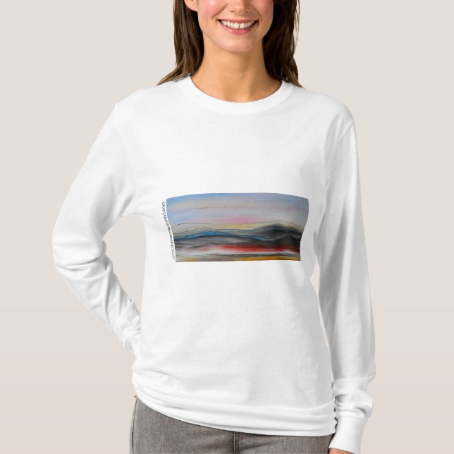 Camiseta Allí a la vista sudadera con capucha del paisaje (Anverso)