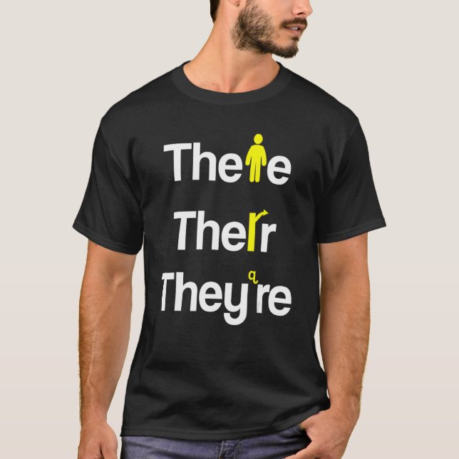 Camiseta Allí están los profesores de inglés de gramática (Anverso)
