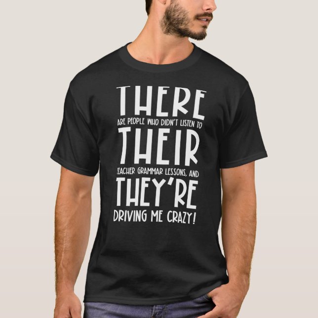 Camiseta Allí están sus profesores de inglés de gramática (Anverso)