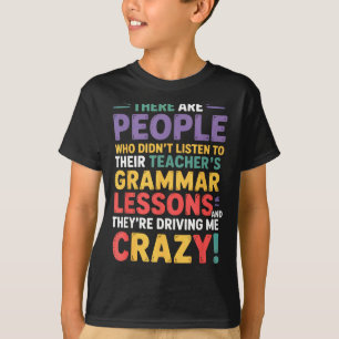 Camiseta Allí Su Inglés Gramática Profesor Divertido H