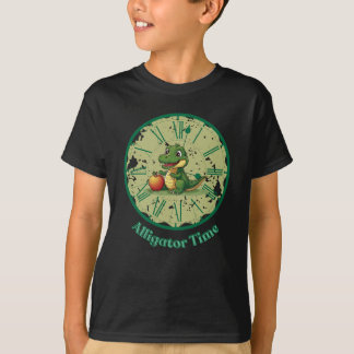 Camiseta Alligador de diseño de reloj Apple Cute